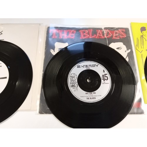 81 - 6 single punk 45 RPM records to include The Rezillos, The Defects, Zones, The Blades, The Epileptics... 