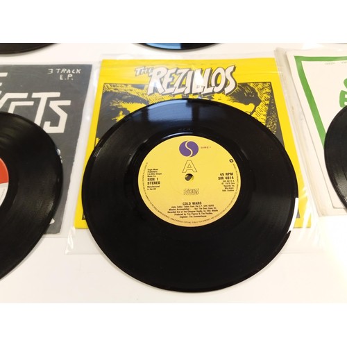 81 - 6 single punk 45 RPM records to include The Rezillos, The Defects, Zones, The Blades, The Epileptics... 