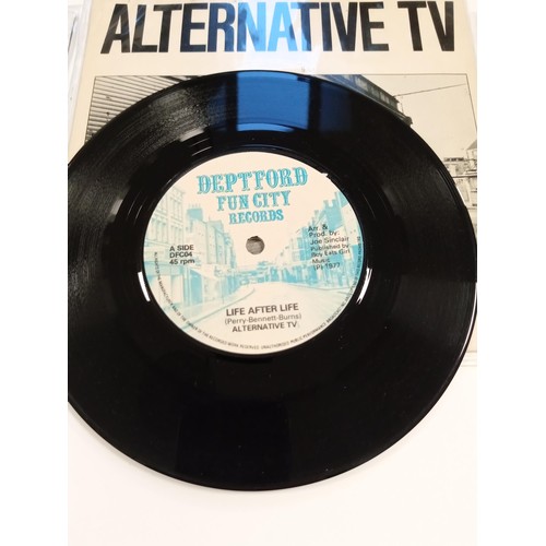 93 - 6 punk 45 RPM records to include The Enemy, Alternative TV, Forgotton Hero, Chelsea, The Skeptix & A... 