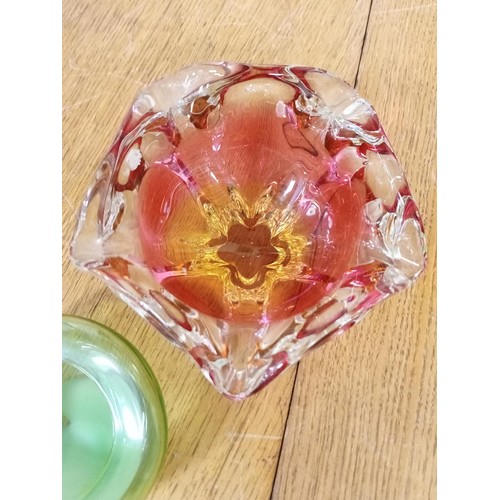 105 - 2 pieces of designer glass