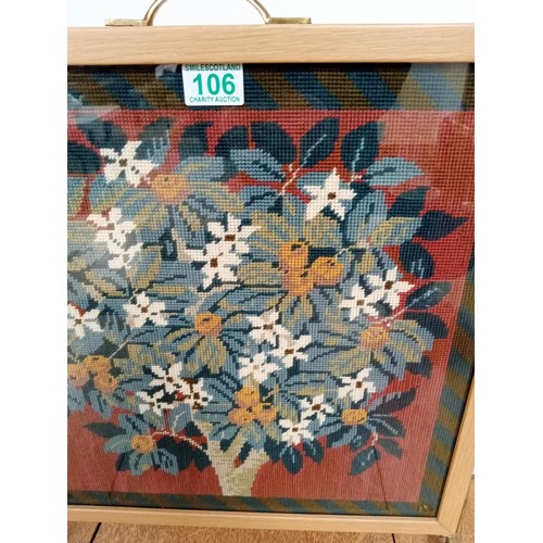 106 - Small tapestry fire screen