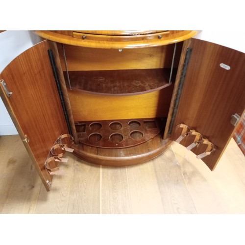 118 - Art Deco half-moon drinks cabinet