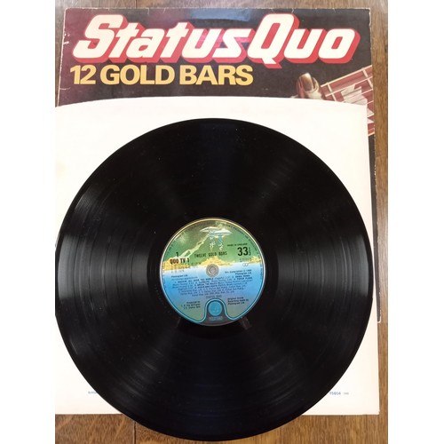 98 - 4 x LP records to include Ramones Its Alive, The Glitter Band, Status Quo 12 Gold Bars & Status Quo