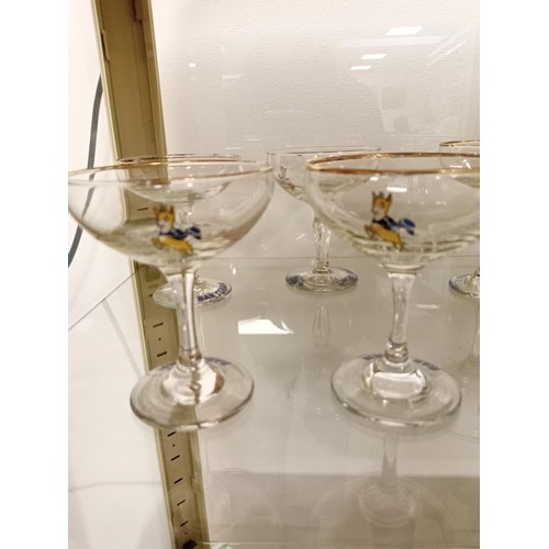 120 - 7 x Babycham glasses