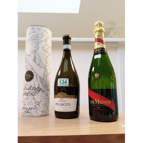 134 - Bottle of Champagne, Prosecco and Muchasekt Ice