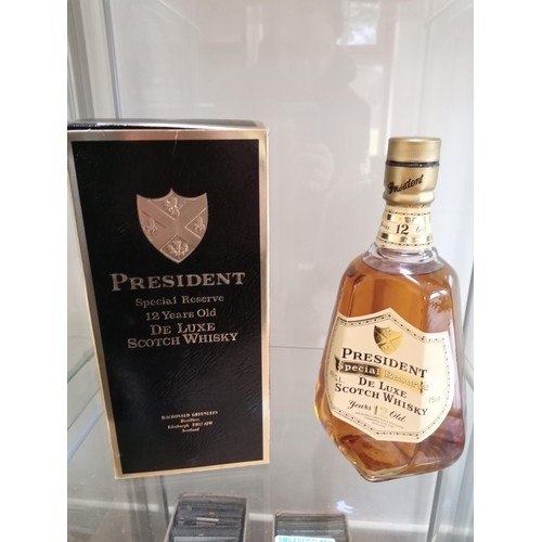 145 - A bottle of President special reserve scotch whisky 75cl