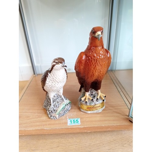 155 - Beswick Golden Eagle decanter and Osprey decanter 1969 & 77 both full