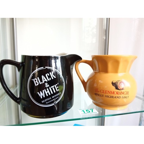 157 - Black & Whyte & Glenmorangie whisky jugs