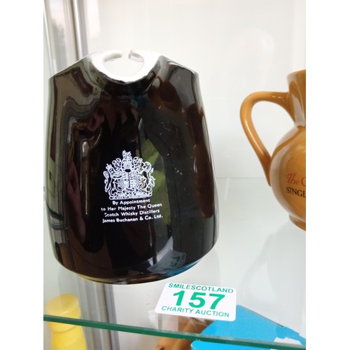 157 - Black & Whyte & Glenmorangie whisky jugs