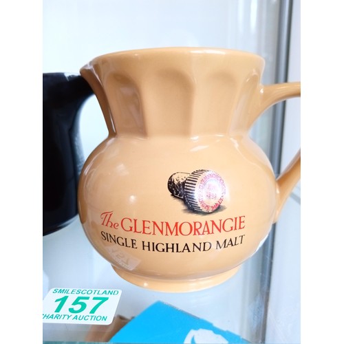 157 - Black & Whyte & Glenmorangie whisky jugs