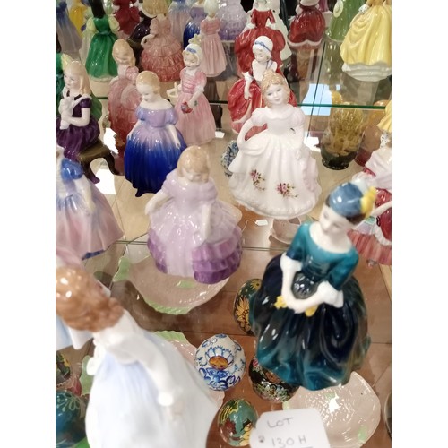 130H - Large selection of Royal Doulton medium figurines approximately 27 of