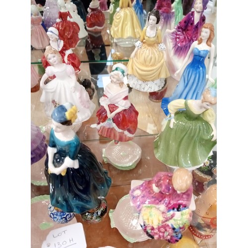 130H - Large selection of Royal Doulton medium figurines approximately 27 of