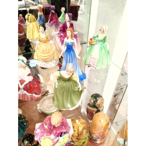 130H - Large selection of Royal Doulton medium figurines approximately 27 of