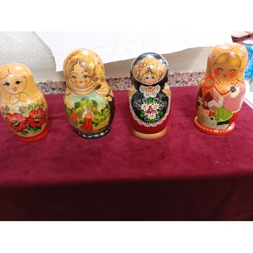 130K - 4 x Russian stacking dolls