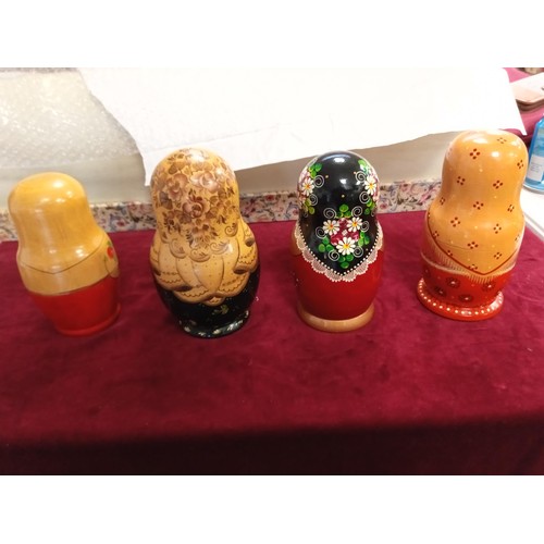 130K - 4 x Russian stacking dolls