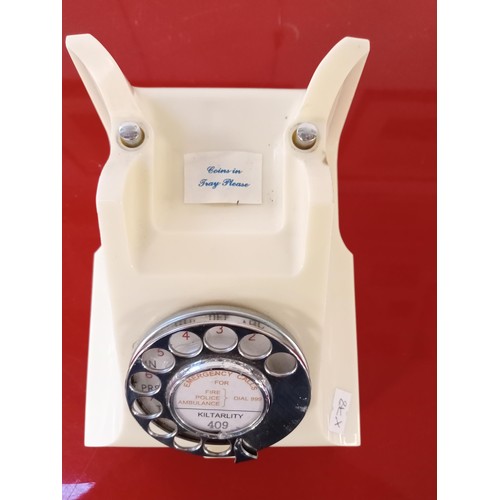 143 - Vintage white ivory telephone