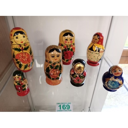 169 - 7 x Russian Dolls