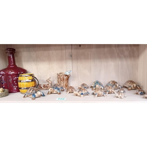 198 - Large selection of Wade ware mainly tortoises