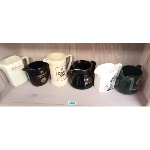 200 - 6 x Pub whisky jugs