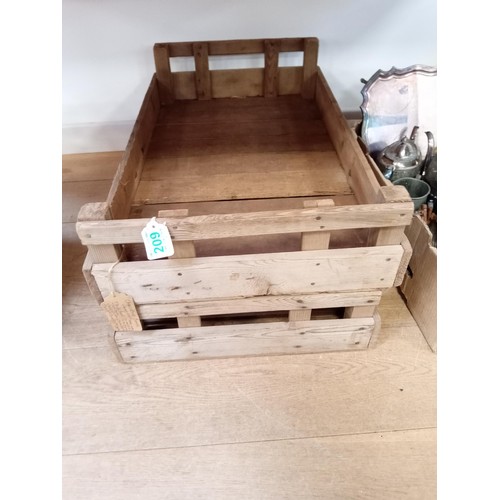 209 - 2 x vintage vegetable/ potato boxes