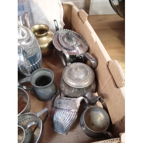 210 - Selection of white metal ware