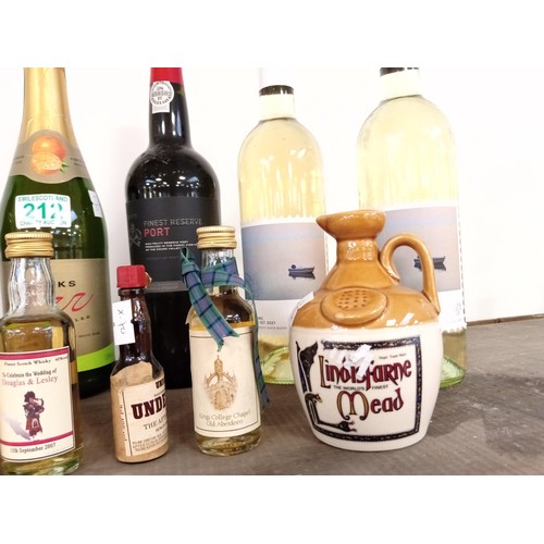 212 - Selection of miniature and large alcohol bottles see photos