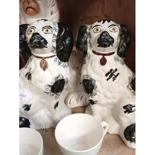 223 - Poole Pottery coffee items plus Walley dogs