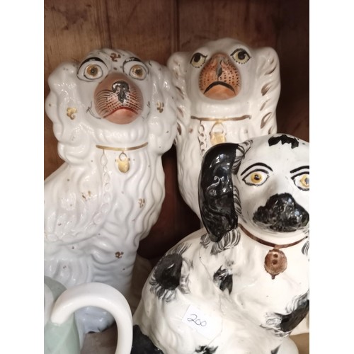 223 - Poole Pottery coffee items plus Walley dogs