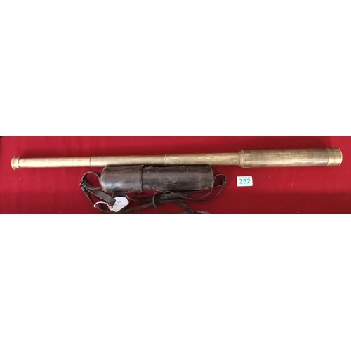 252 - Vintage telescope and leather case