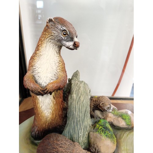 259 - Bosons Fraser Art model of First Dip Otters Limited Edition with CIA