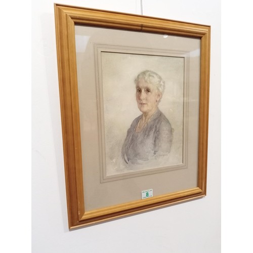 266 - 'Elizabeth Mary Burgess 1878 - 1961' Signed watercolour by Mrs Douglas Ogilvie dated 1938.  Member o... 