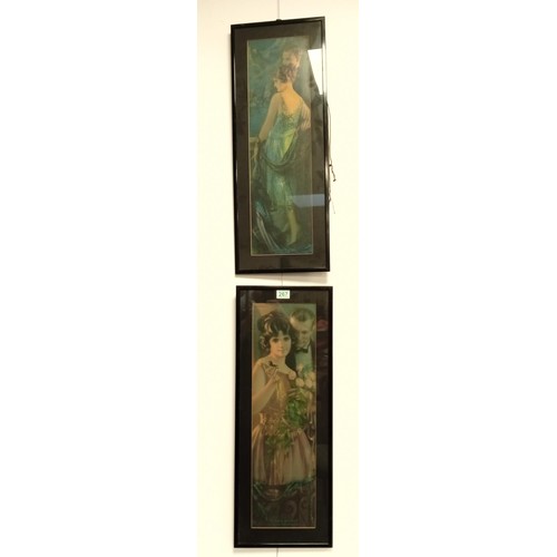 267 - Pair of Art Nouveau style framed prints