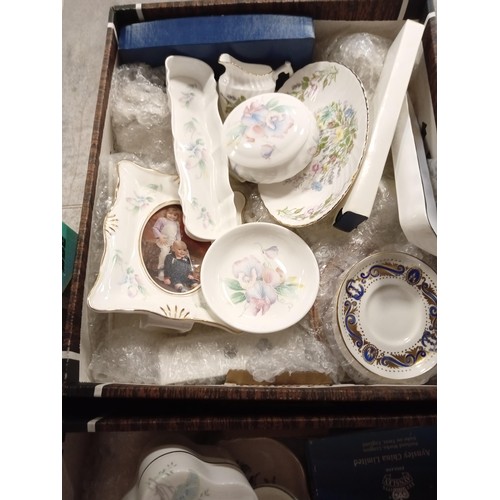 279 - 5 x box lots of ornaments, China ware etc