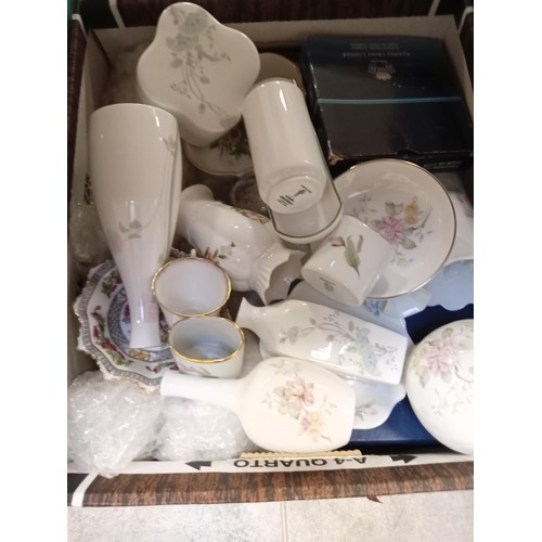 279 - 5 x box lots of ornaments, China ware etc