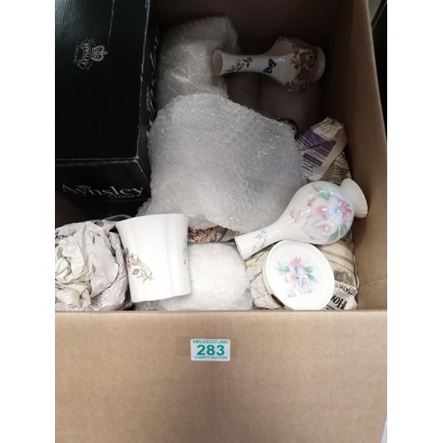 283 - 4 x box lots of odds to include pictures, ornaments and chinaware etc