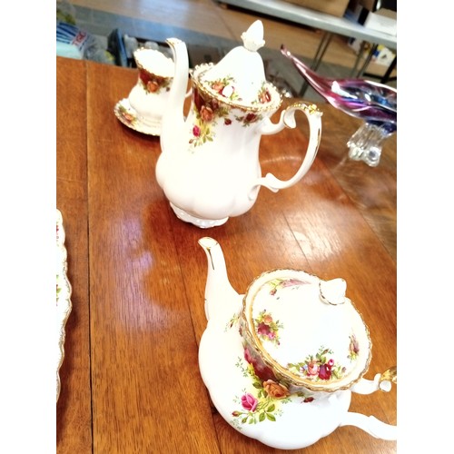 287 - Royal Albert Old Country Roses tea & coffee set etc