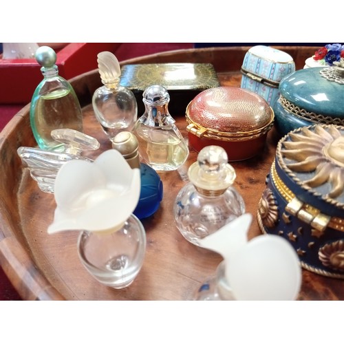 316 - Trinket and pill dishes plus perfume bottles