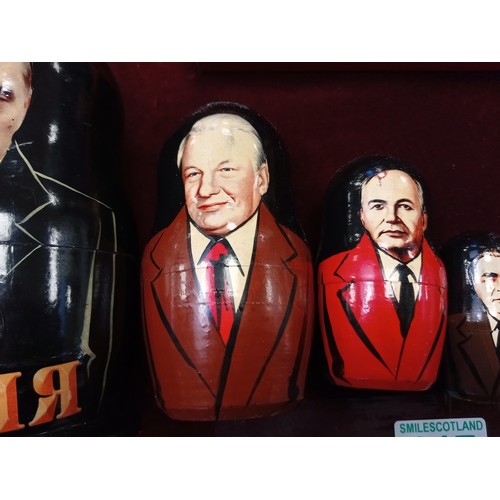 317 - Russian doll 5 piece with Russian Leaders