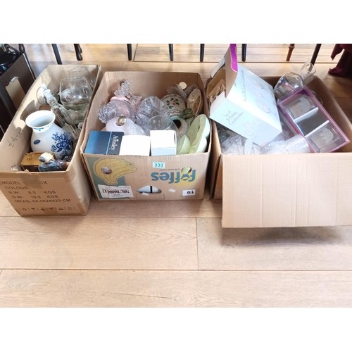 333 - 3 x boxes of collectables mainly China etc