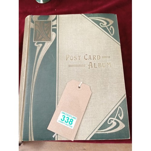 338 - Art Nouveau post card album with post cards