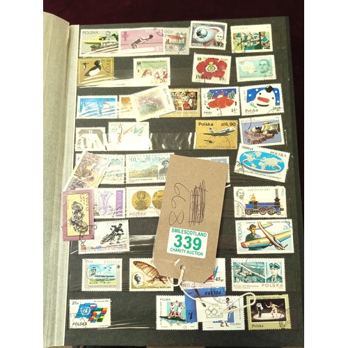 339 - Stamp album to include Polish stamps and others