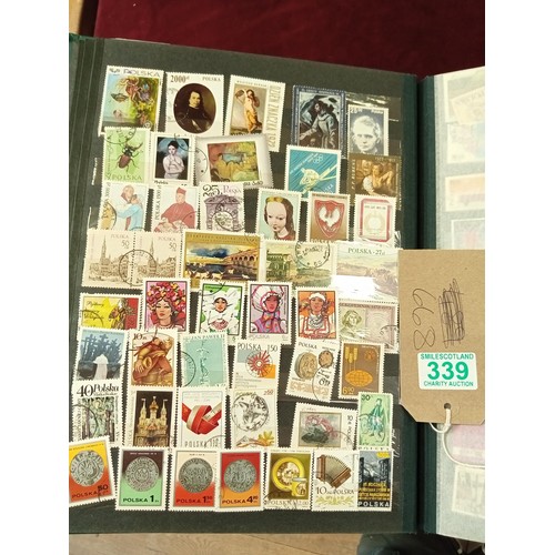 339 - Stamp album to include Polish stamps and others