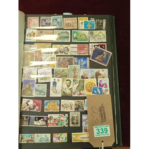 339 - Stamp album to include Polish stamps and others