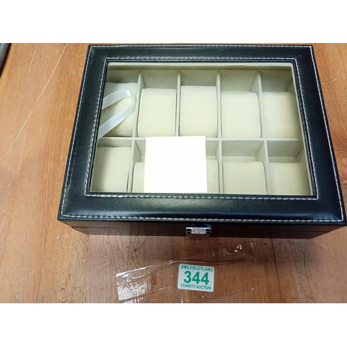 344 - 10 watch leather case holder