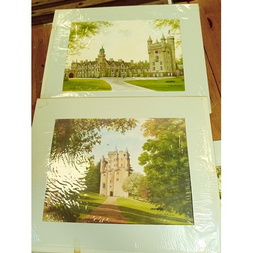 347 - 7 x Prints of Scottish castles by John Morland 1991