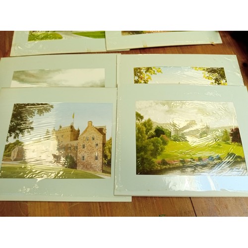 347 - 7 x Prints of Scottish castles by John Morland 1991