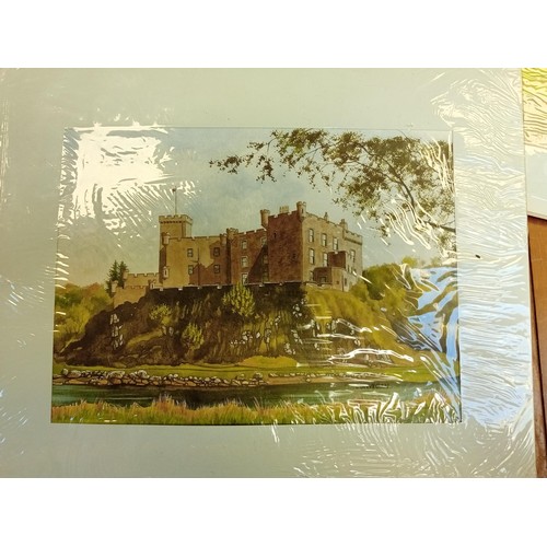 347 - 7 x Prints of Scottish castles by John Morland 1991