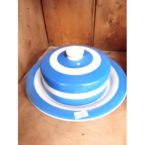 228 - Cornish kitchenware cheese dish plus one other