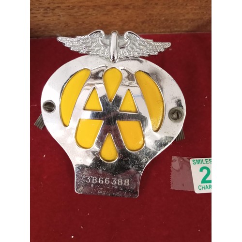 247 - 2 x AA car grill badges