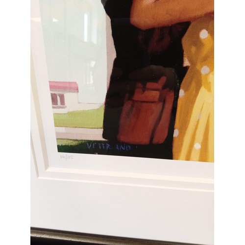 60 - Jack Vettriano signed Ltd. Ed. with COA framed 'The Last Great Romantic' 14/115, Brand new St. Valen... 